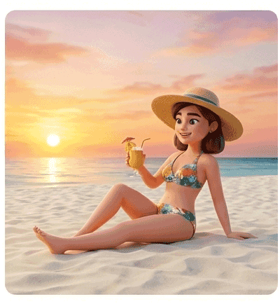 Boracay character illustration